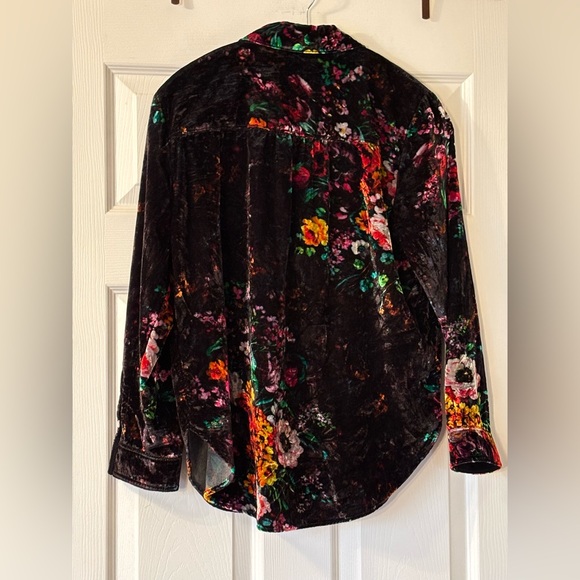 Anthropologie Pilcro Hadley Relaxed Velvet Button Down Shirt Size S EUC - Picture 5 of 10